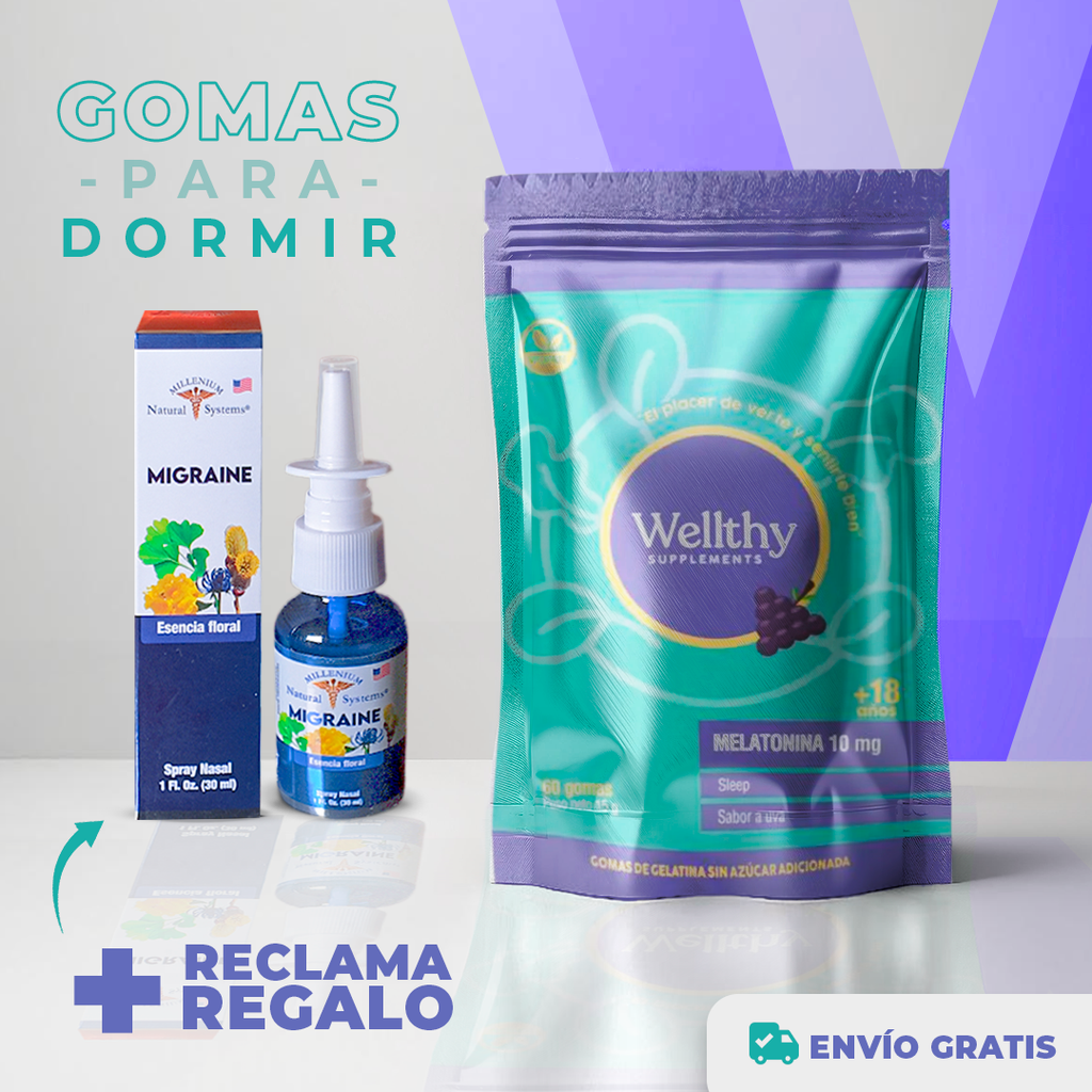 Gomitas de Melatonina + Esencia Floral Gratis 🌙: Dulces Sueños y Paz Mental 😴✨