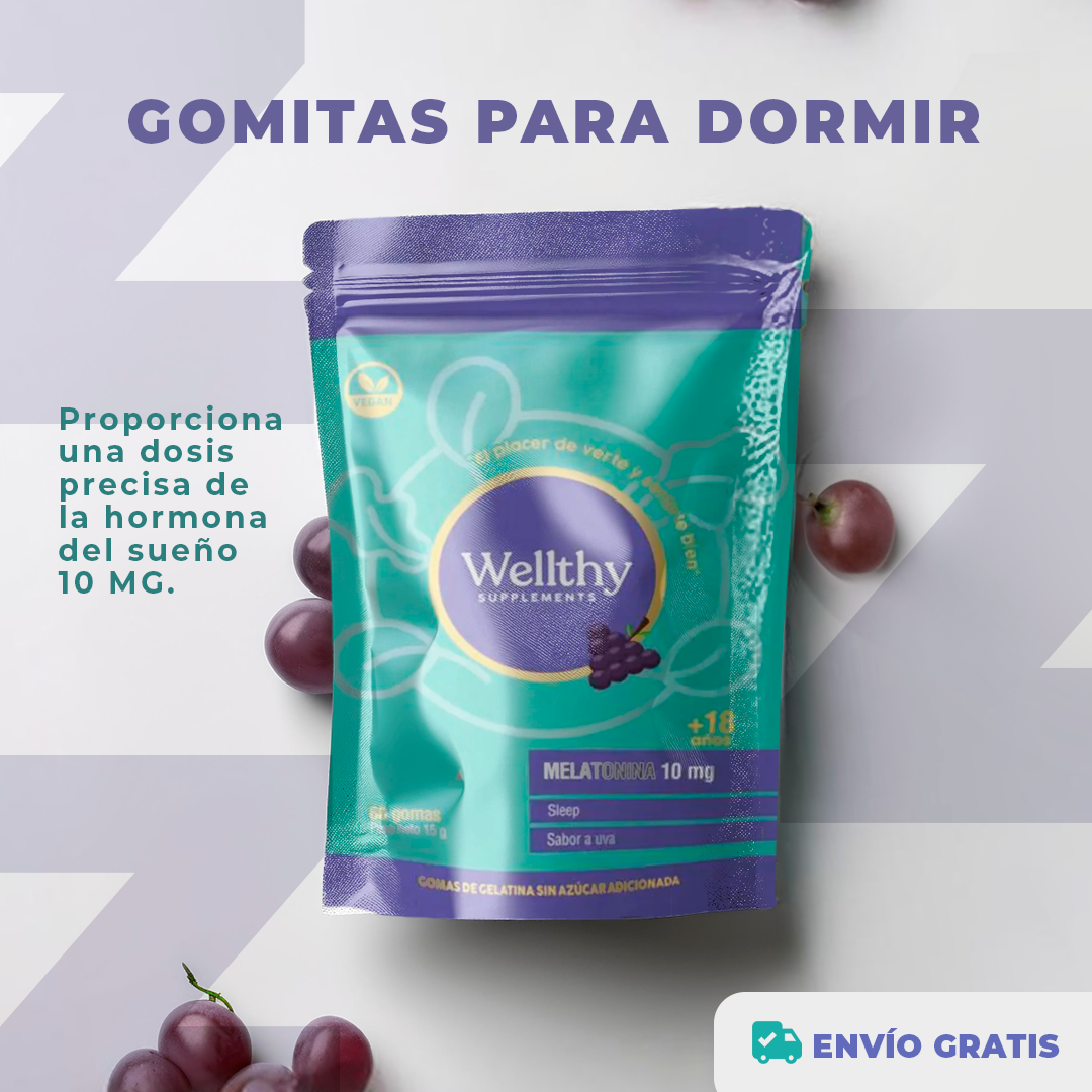 Gomitas de Melatonina + Esencia Floral Gratis 🌙: Dulces Sueños y Paz Mental 😴✨