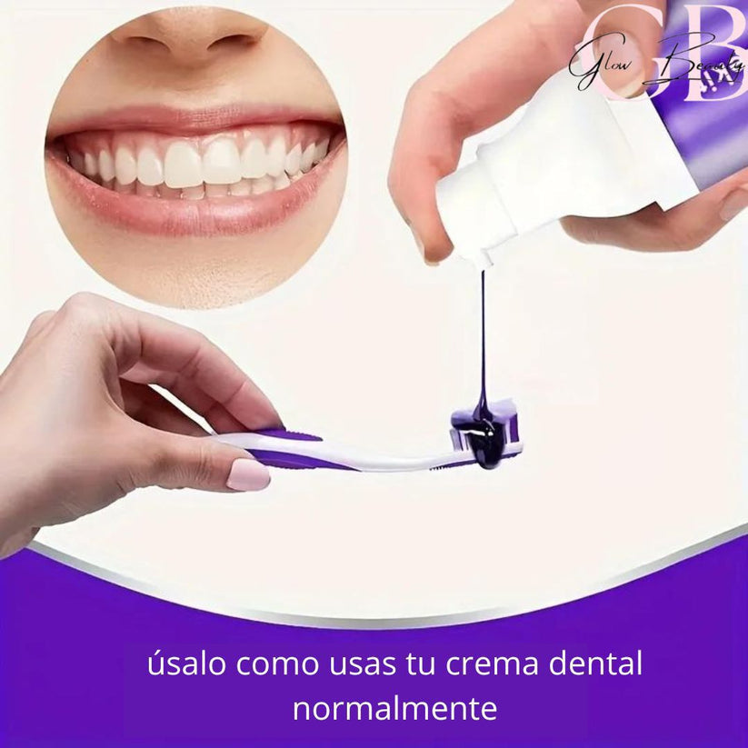 Crema Dental Morada Blanqueadora